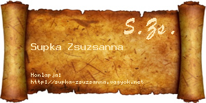 Supka Zsuzsanna névjegykártya